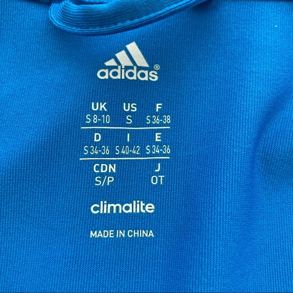Adidas climalite zip up track jacket blue white - Picture 9 of 11